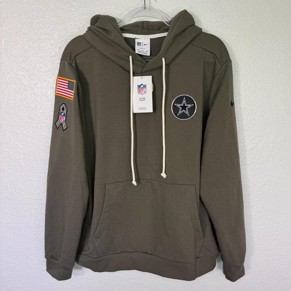 Nike Dallas Cowboys Hoodie Womens 2XL Salute To Service NFL Football Green NEW